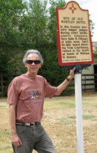 Frank at the site of the Old Wortley Hotel