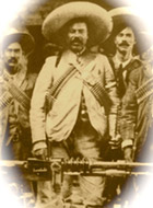 Classic Villa with his soldados, bandoliers and sombrero